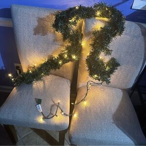 Christmas Garland Light Up White Lights Beautiful Green Holiday